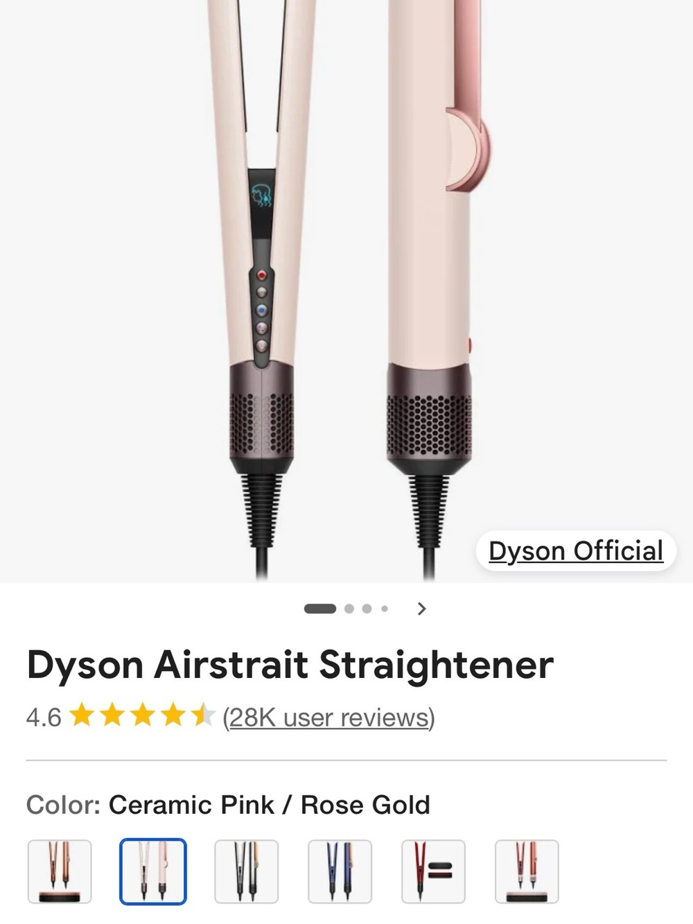 Dyson Airstrait Straightener